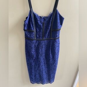 Express blue lace mini dress